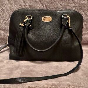 MICHAEL KORS Women's MK Sandrine Tassel Satchel Bag Black